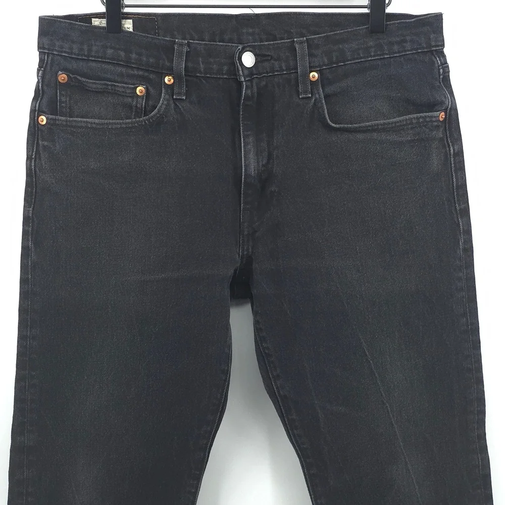 Levis Mens Jeans Lot Hi-Ball Taper 34x27.5 Black Big E Letter Logo